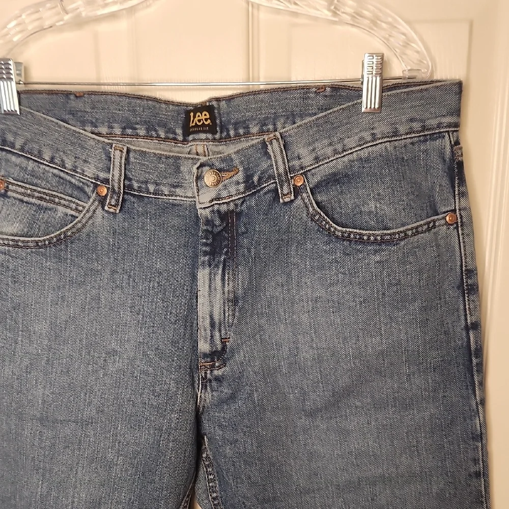 NWT Lee Men's Straight Leg Opening Regular Fit Medium Wash Blue Jeans Size 38x32